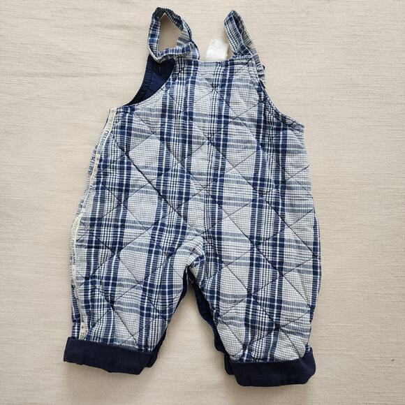 Vintage Football Plaid Quilted Overalls 0-3 months - Picture 6 of 6